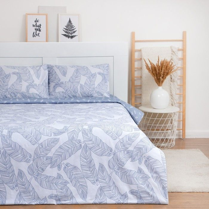 Постельное бельё LoveLife евро "Feathers" 200х217см, 225х240см, 50х70см-2 шт.,100 % хлопок, сатин, 125г/м2 #1