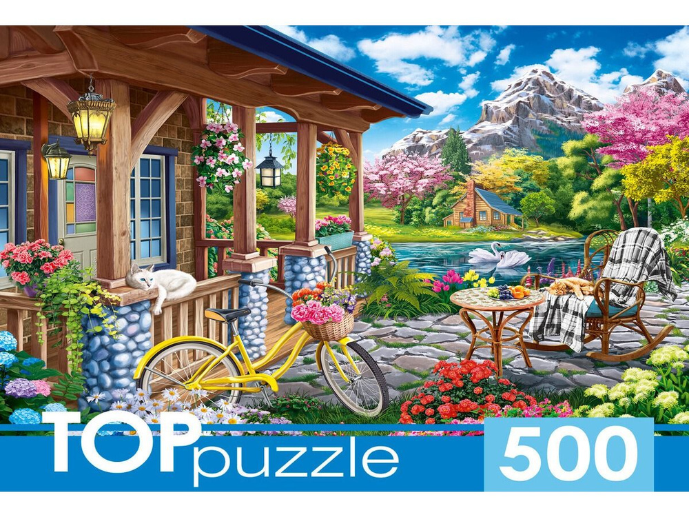Пазл TOP Puzzle 500 деталей: Терраса у горного озера #1