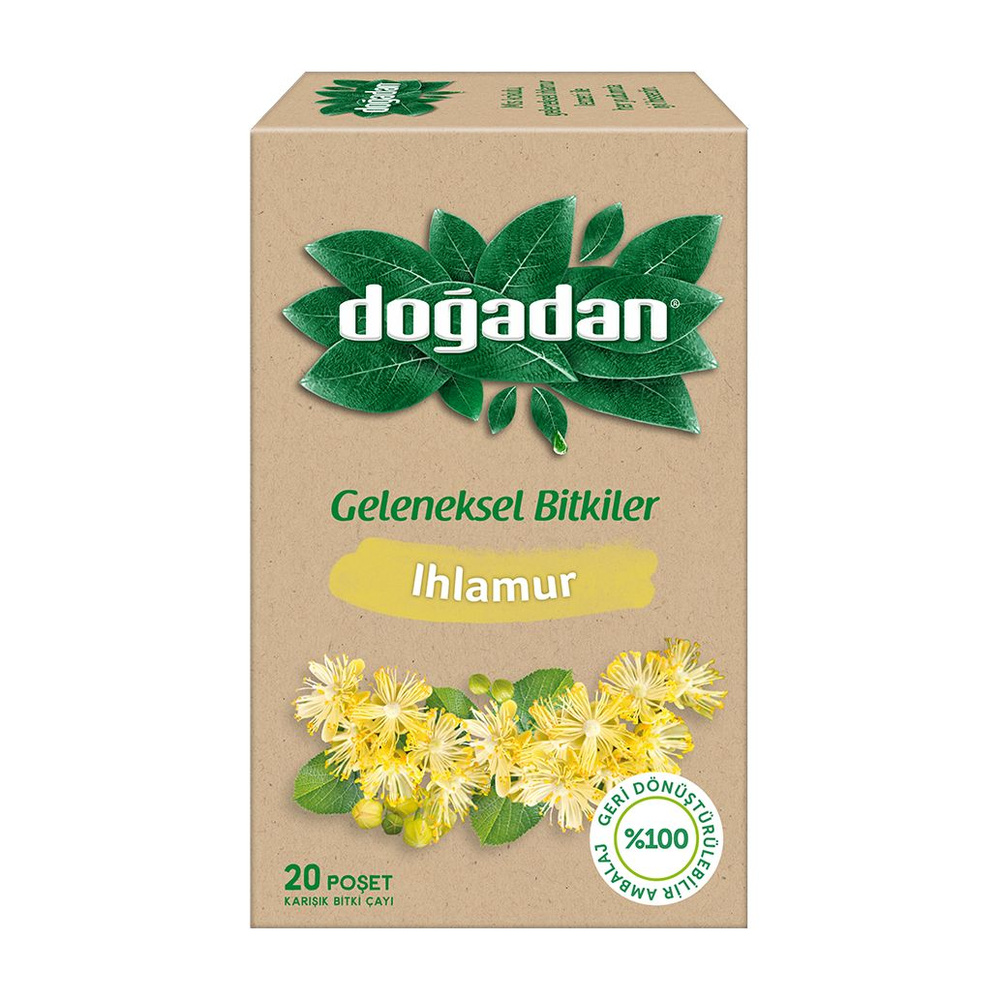 Турецкий цветочно-травяной чай в пакетиках "Цветы липы". "Dogadan". Geleneksel Bitkiler cayi "Ihlamur #1