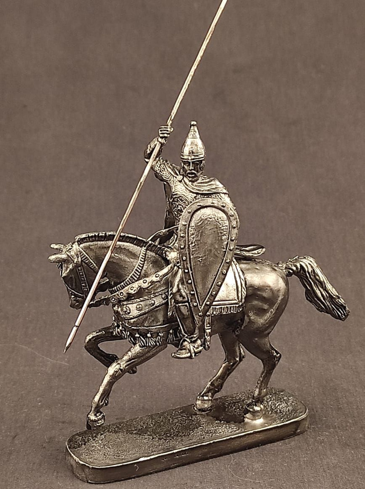 Солдатик оловянный конный Русский витязь, 1380 год. Масштаб 1:32 (54 мм ...