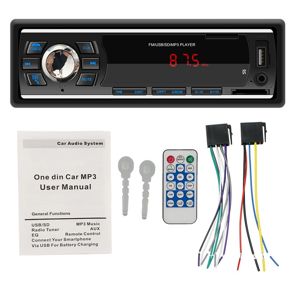 Автомобильная стереосистема 1 DIN с Bluetooth и USB - купить с ...
