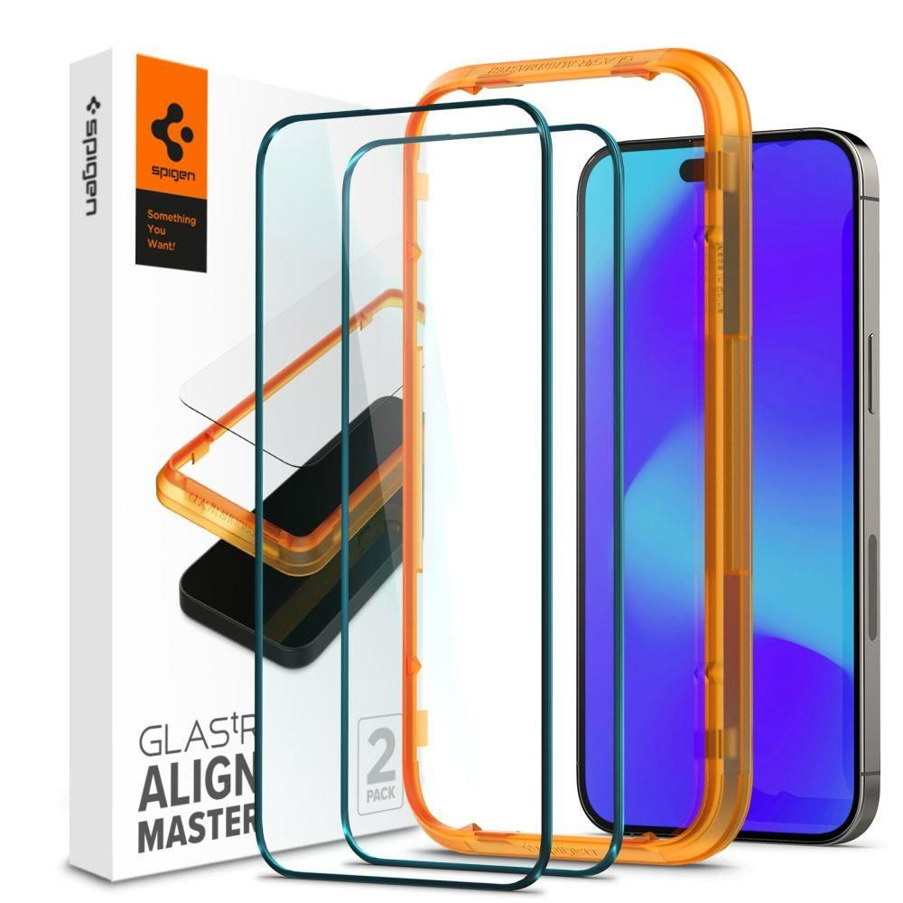 Защитное стекло SPIGEN для iPhone 14 Pro Max - Align Master Full Cover -  Черный - 2 шт - AGL05204 - купить с доставкой по выгодным ценам в  интернет-магазине OZON (874759873)