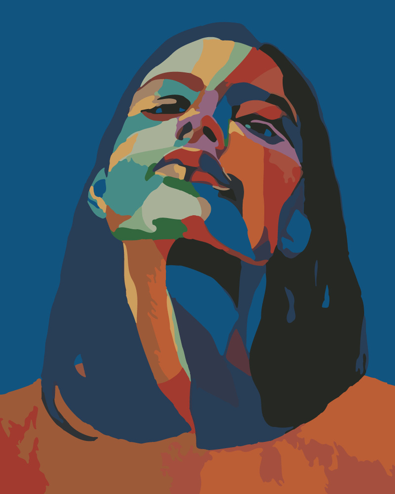 Картина по номерам Hobruk "Абстракция", на холсте на подрамнике 40х50 ...