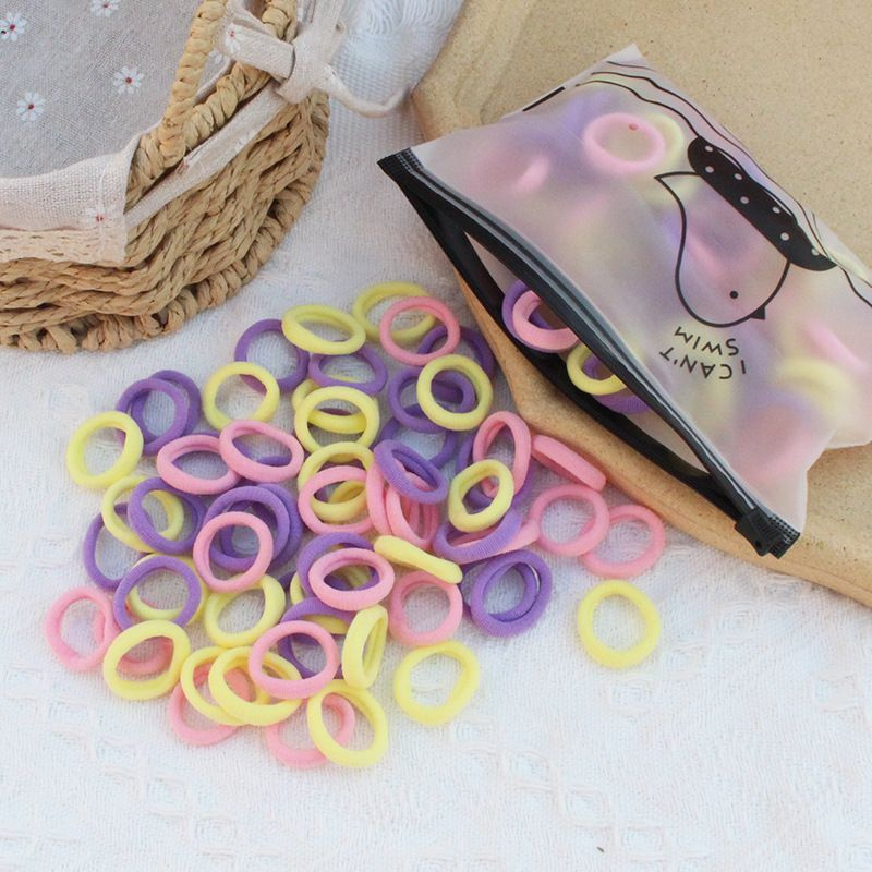 Резинки для волос детские маленькие, красивые мини резиночки для девочки тканевые мягкие, Набор аксессуаров #1