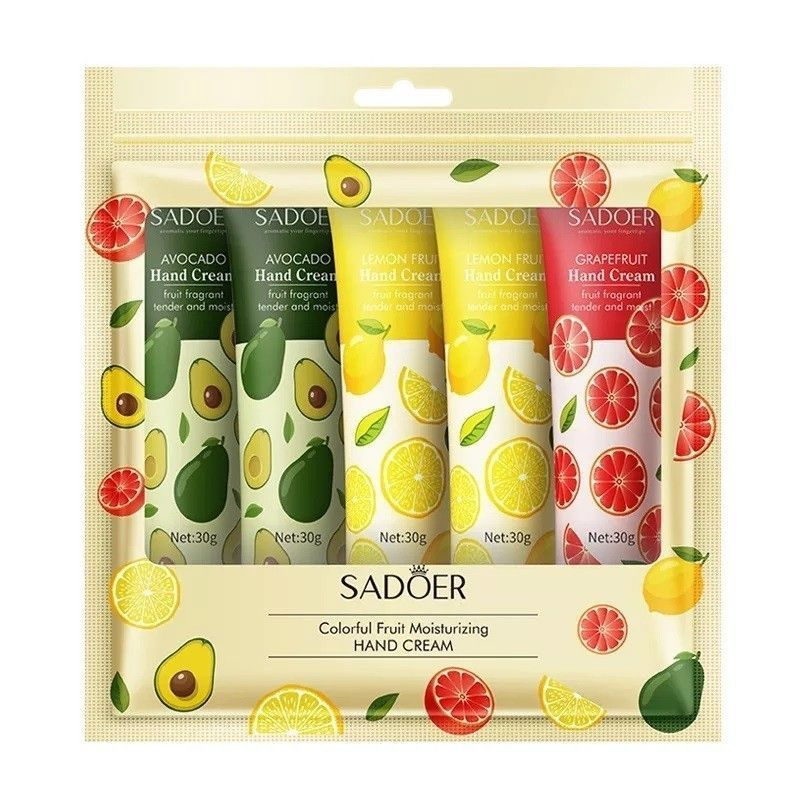 Набор кремов для рук Sadoer Colorful Fruit Moisturizing Hand Cream, 5