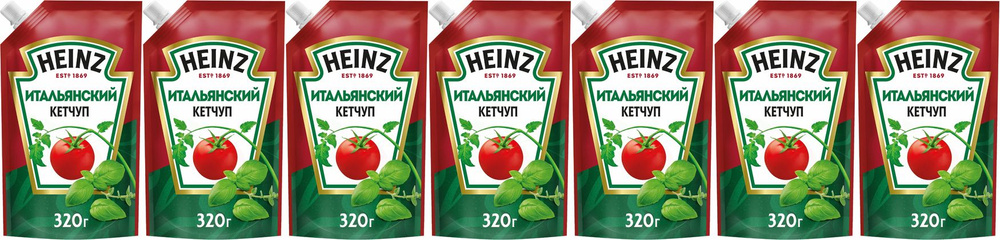 Кетчуп Heinz Итальянский, комплект: 7 упаковок по 320 г #1