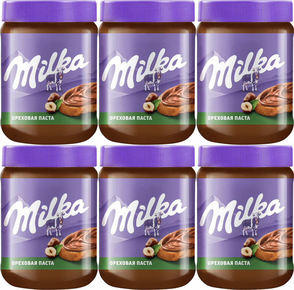 Паста Milka шоколадно-ореховая, комплект: 6 упаковок по 350 г  #1