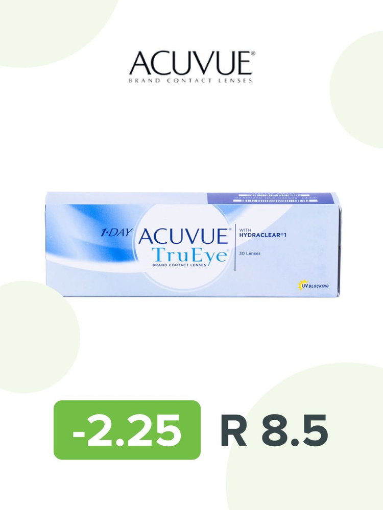 ACUVUE контактные линзы 1-Day Acuvue TruEye 30 шт sph-2.25/BC8.5/14,2, 1 день #1