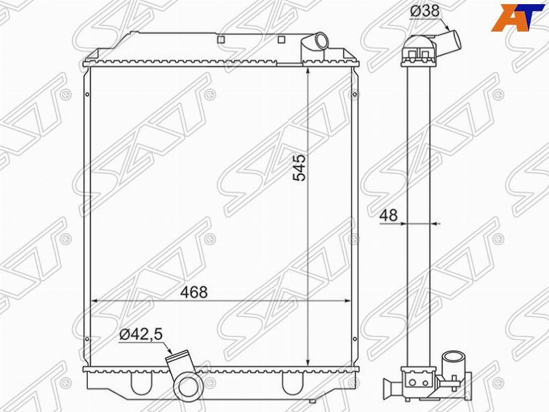 Радиатор охлаждения для Тойота Дюна 1999-2002, Toyota Dyna радиатор ...