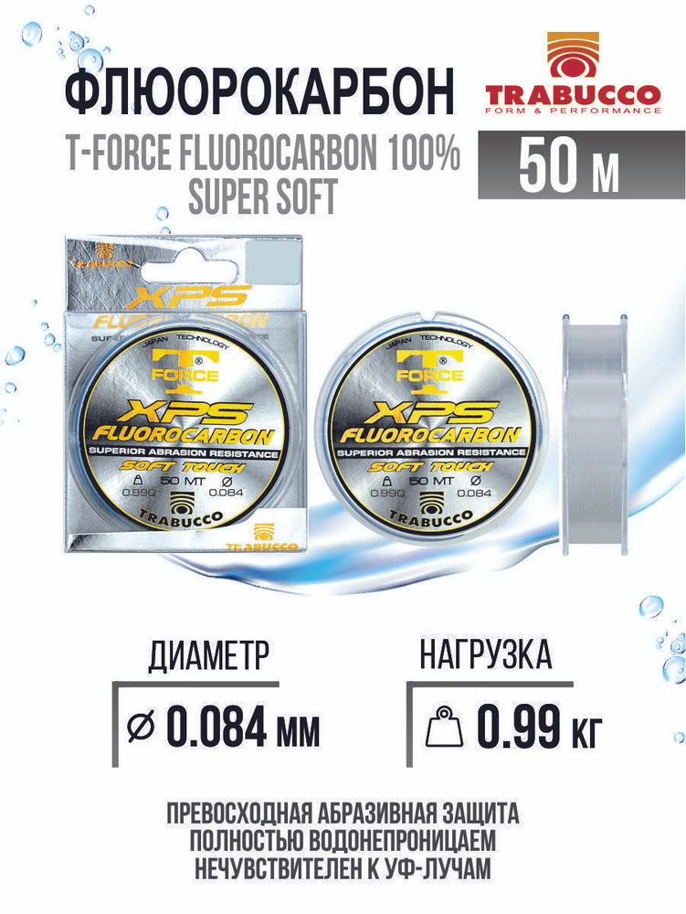 Trabucco Fluorocarbon XPS T-force 0.145 mm - 50 M