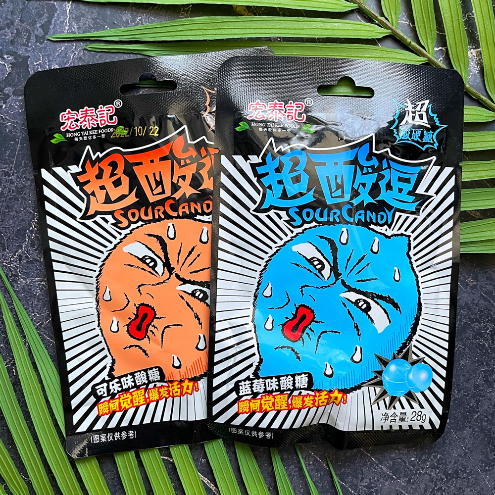 Супер кислые конфеты Sour Candy 2 вкуса ассорти. Шипучка конфета ...