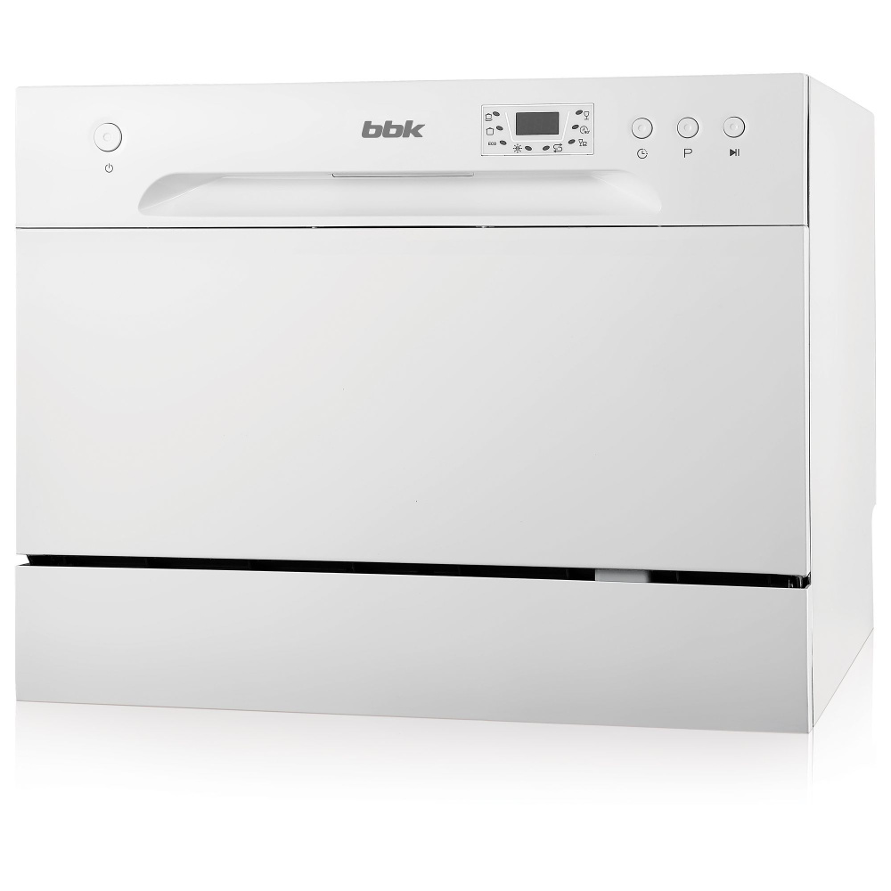 Посудомоечная машина BBK 55-DW012D белый / компактная / 6 программ мойки / на 6 комплектов посуды / расход #1