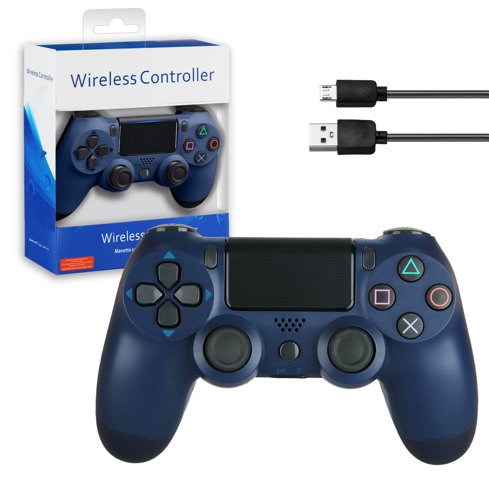 Геймпад Techno Super, для PlayStation 4, синий - по выгодной цене в интернет-магазине OZON (999428938)
