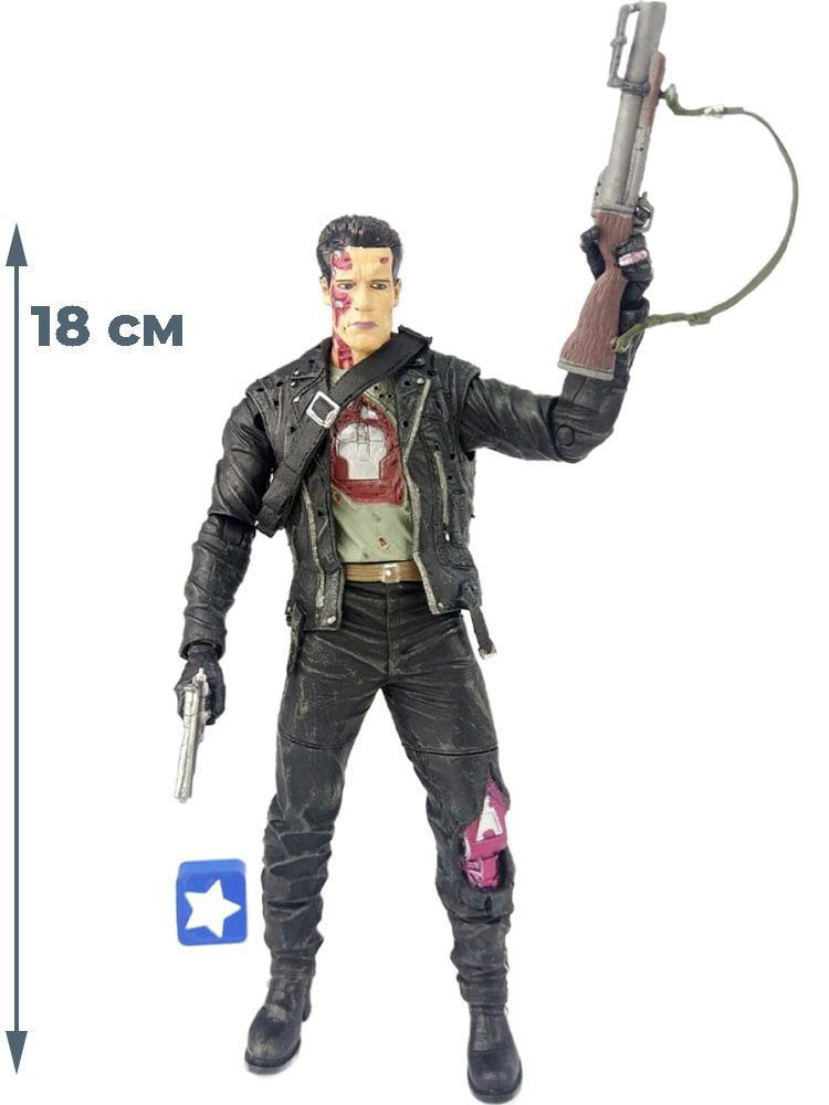 Фигурка Терминатор T-800 с гранатометом Terminator (подвижная, 18 см ...