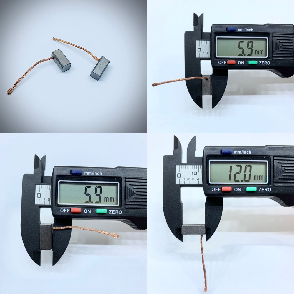 Щетки 6*6*12мм меднографитовые актуатора Изитроник Опель (2 штуки ...