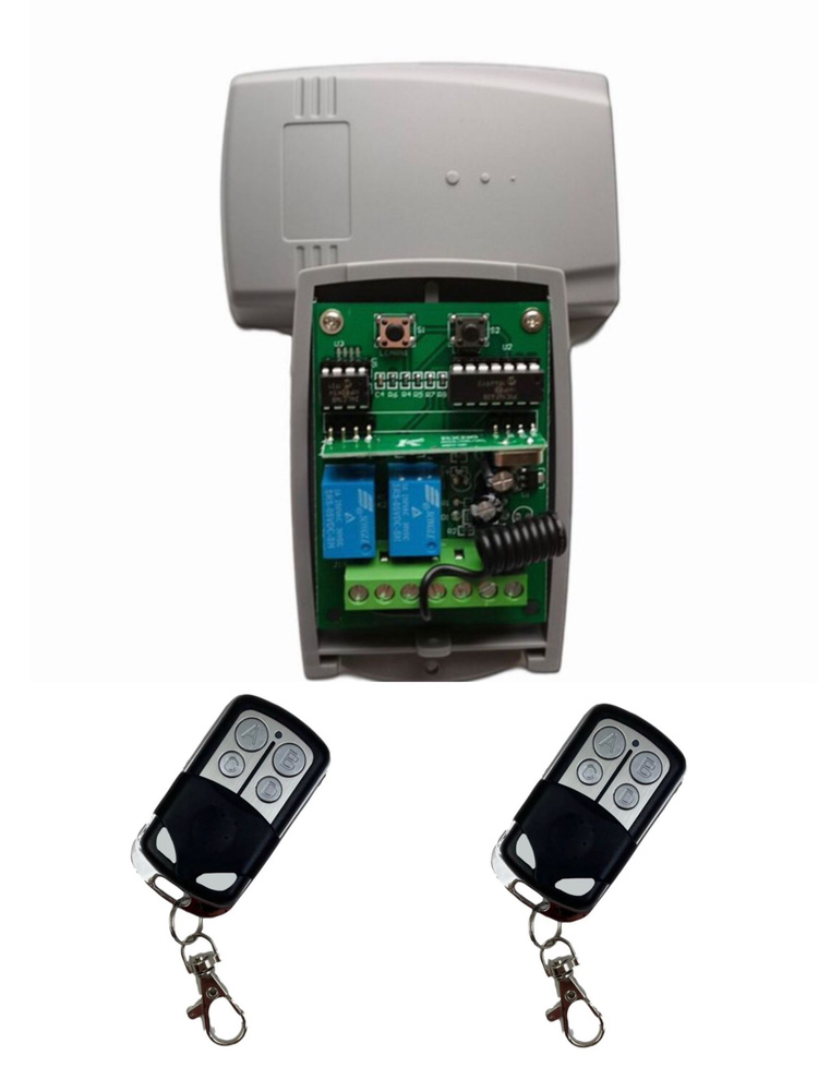 Радиоприемник универсальный 2-х канальный для ворот и шлагбаумов на 433 ...