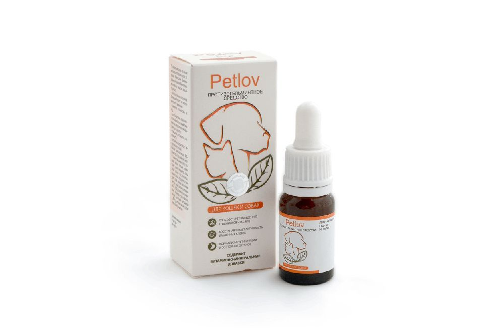 Petlov противогельминтное средство для кошек и собак, Сашера-Мед, 10мл ...
