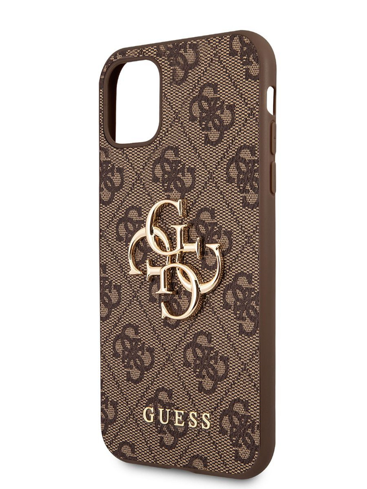 Чехол Guess PU leather на Apple iPhone 11 / Айфон 11 из экокожи с ...