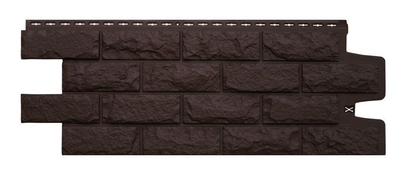 Фасадная панель Grand Line Колотый камень Classic шоколадный 10 панелей  #1