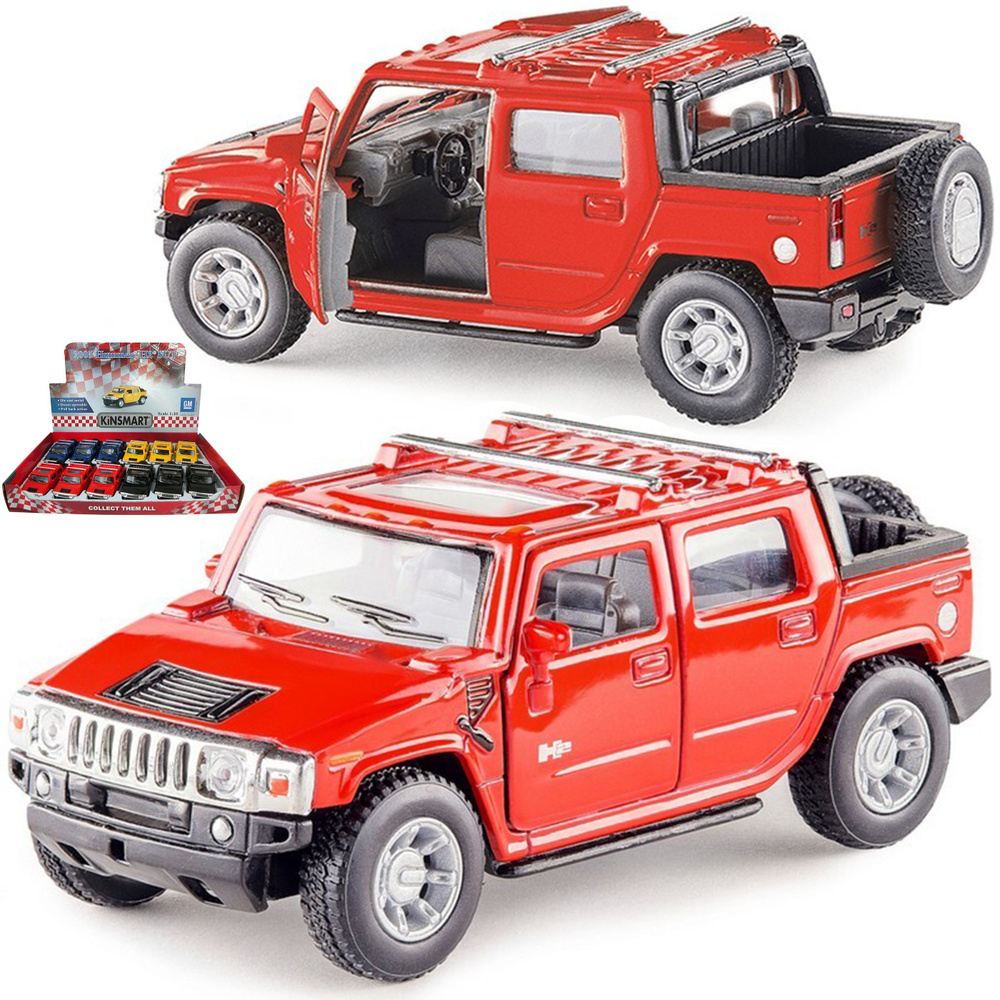 Металлическая машинка Kinsmart 1:40 2005 Hummer H2 SUT KT5097D инерционная / Красный  #1