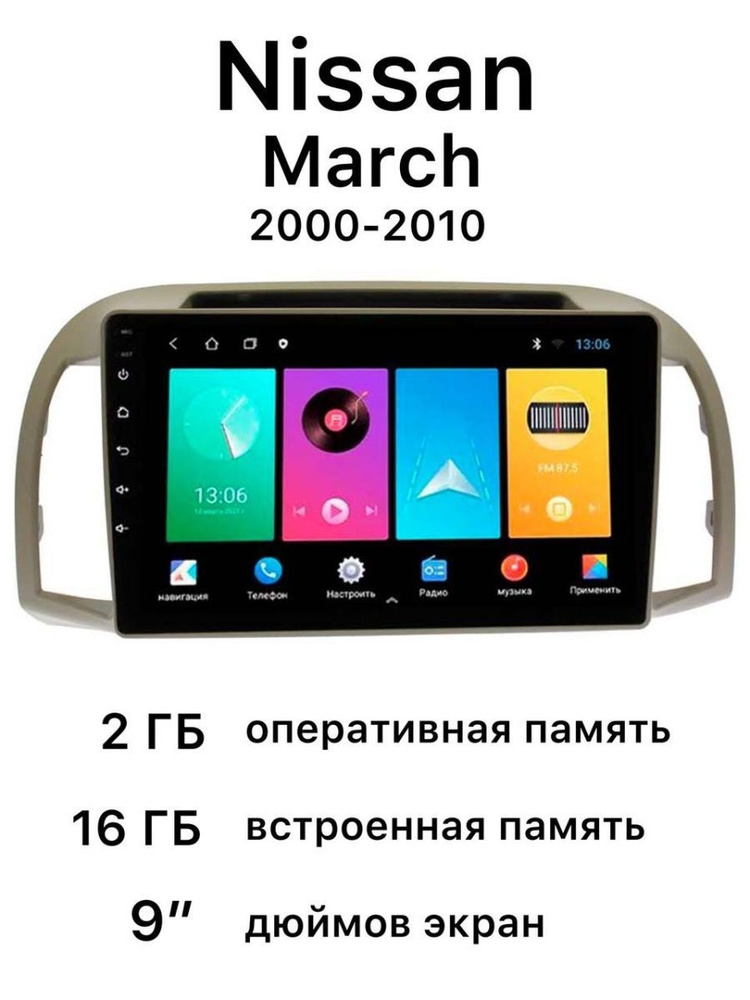 Штатная магнитола Nissan March 2000-2010 Ниссан МарчШтатное место ...