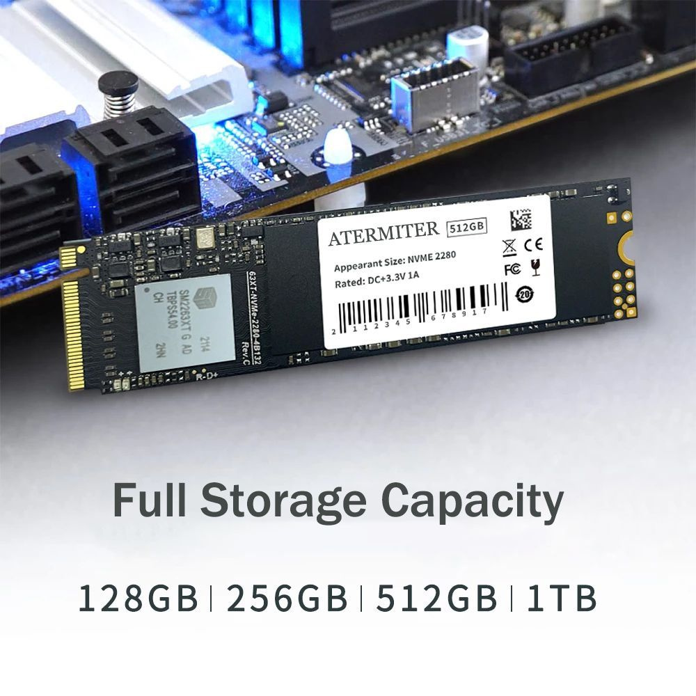 256 ГБ Внутренний SSD-диск Atermiter M2 NVME SSD для пк (M2 NVME ...
