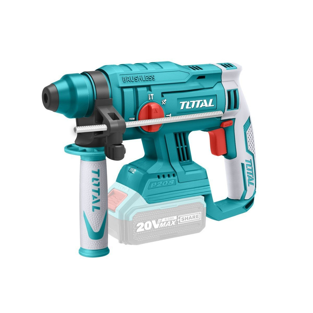 \"ТОТАL\" Перфоратор аккумуляторный 20 вольт бесщёточный мотор, TRHLI2288 ...