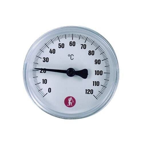 Термометр аксиальный Giacomini R540 - 1/2" (D-63 мм, шкала 0-120C) #1