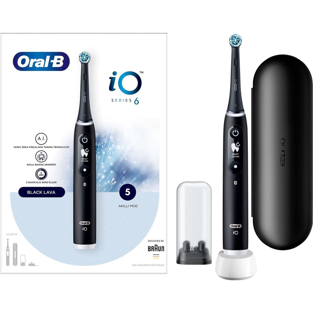 Oral-B Набор электрических зубных щеток iO6, черный #1