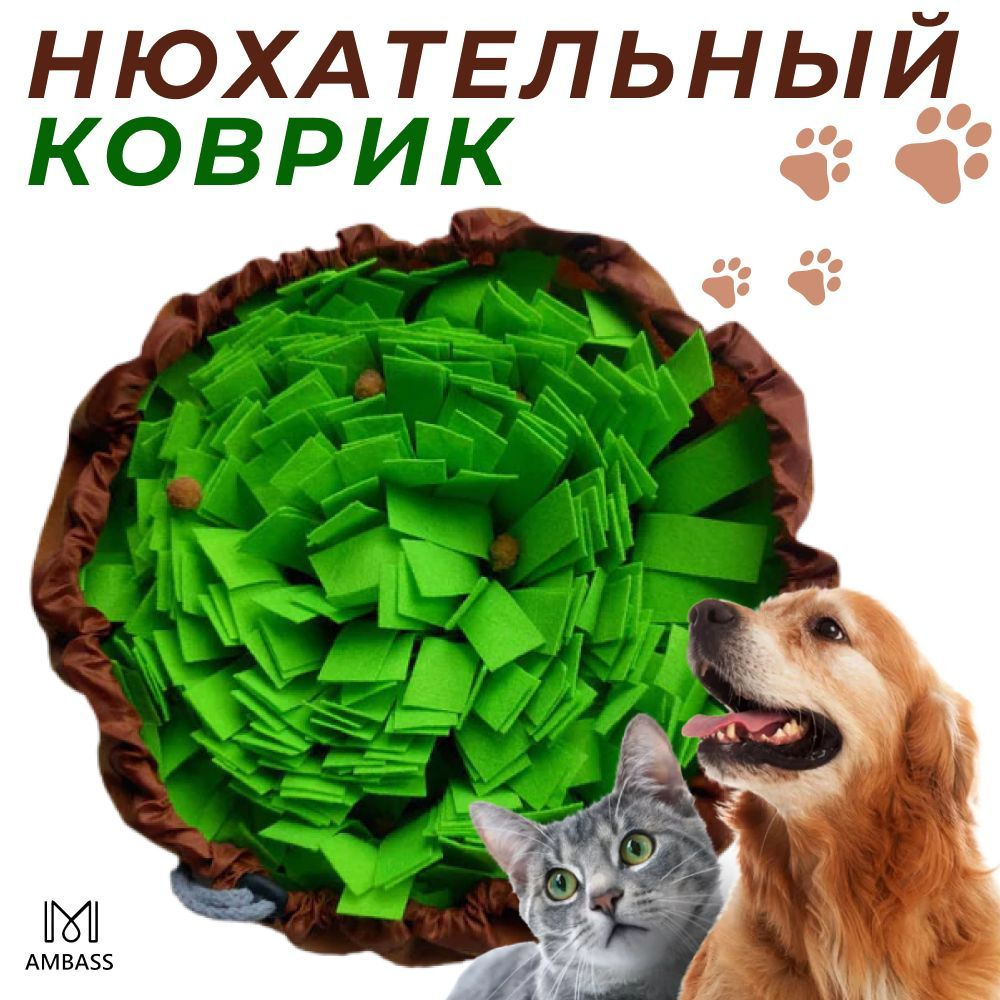 Нюхательный коврик для собак и кошек (развивающая игрушка-антистресс) /  AMBASS - купить с доставкой по выгодным ценам в интернет-магазине OZON  (759439771)