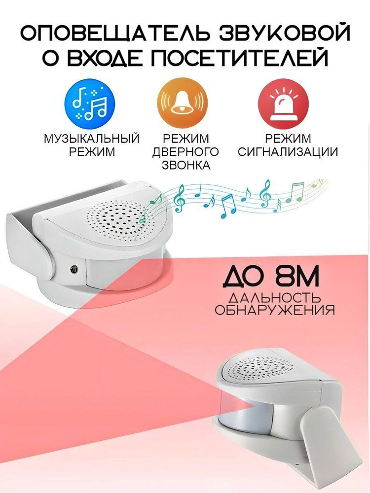 Оповещатель звуковой о входе посетителей - купить с доставкой по ...
