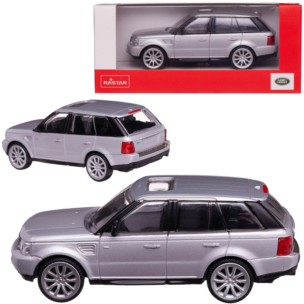 Машина металлическая Rastar масштаб 1:43, Range Rover Sport, цвет  серебряный (36600S)