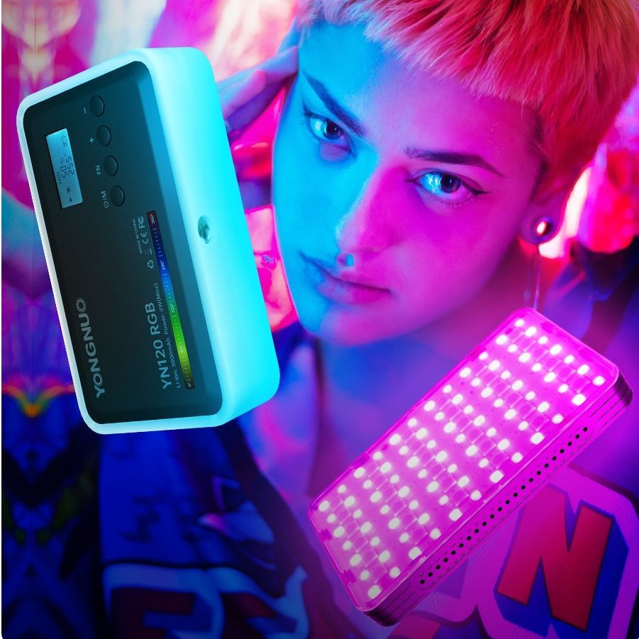 Портативная карманная лампа YONGNUO, 8 Вт, полноцветная светодиодная ...