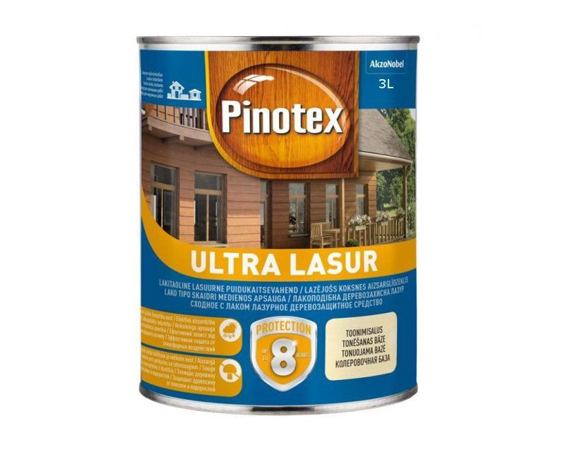 Пропитка декоративная для защиты древесины Pinotex Ultra LASUR AWB полуглянцевая орегон 1 л  #1