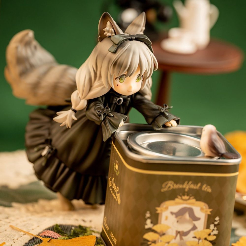 Anime Figure RIBOSE Tea Time Пасторальный кот Q Version 17cm