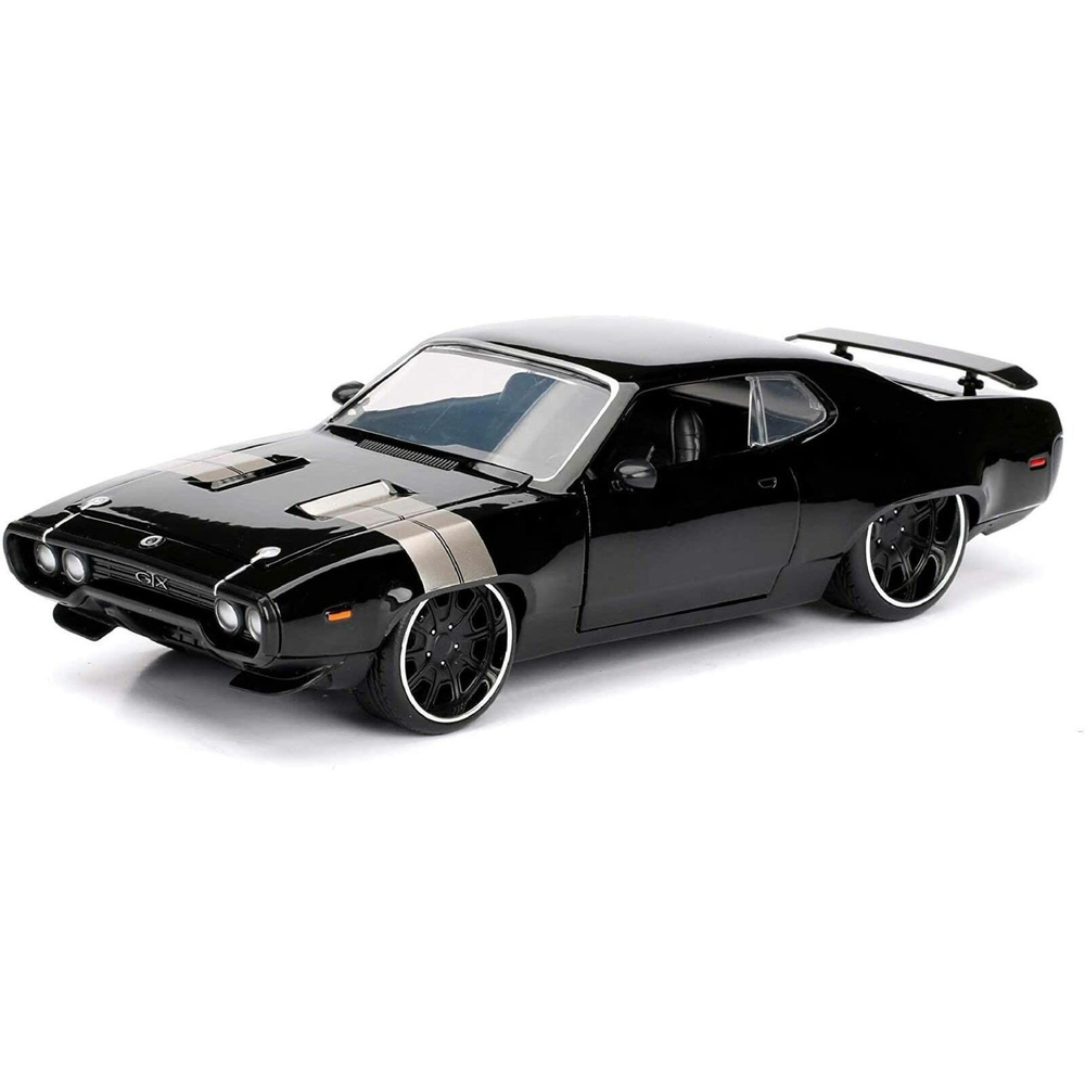 Машинка Jada Toys DOM'S PLYMOUTH GTX FAST & FURIOUS 8 BLACK 1:24 DIE CAST ,Детские игрушки, подарки для #1