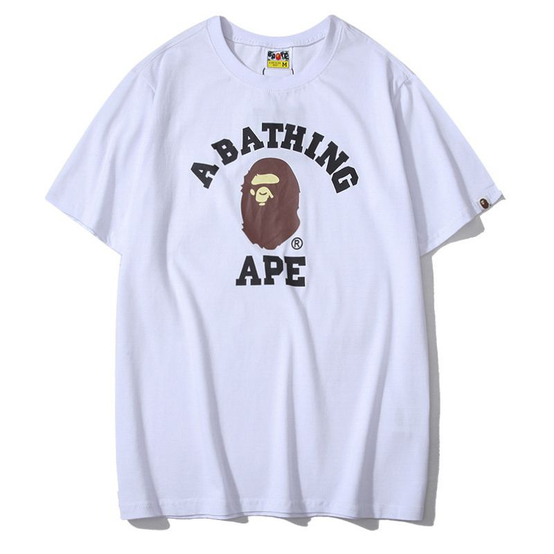 Футболка BAPE, размер 46, цвет белый, 95 % хлопок, 5 % полиэстер ...