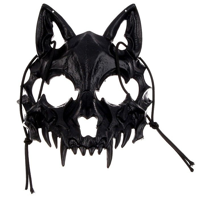 Карнавальная маска Страна Карнавалия "Череп собаки", цвет черный, на резинке  #1