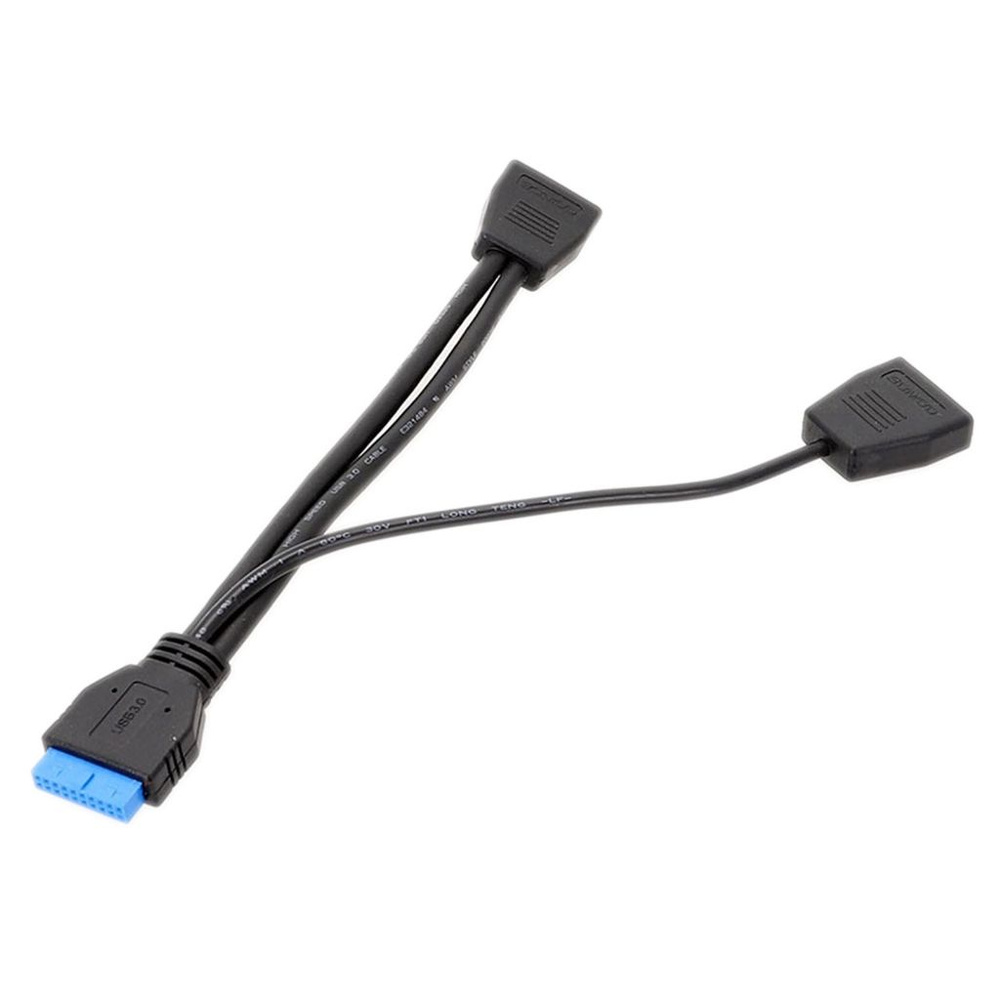 19-контактный USB-разъем USB3.0, внутренний разветвитель от 1 до 2 для ...