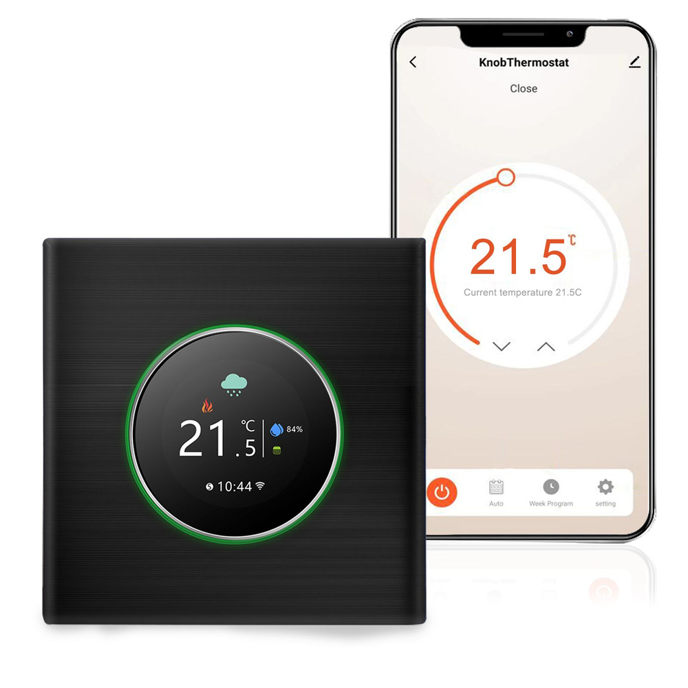 Умный термостат Wi-Fi, регулятор температуры, еженедельная программируемая  кнопка управления/мобильный телефон - купить в интернет-магазине OZON по  выгодной цене (1539830609)