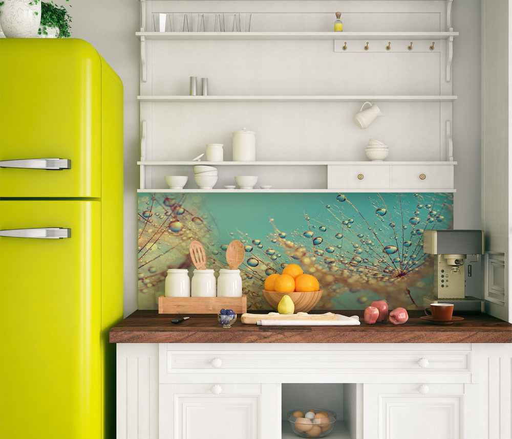 Фартук кухонный на стену из закаленного стекла 1000х600х6мм с ...