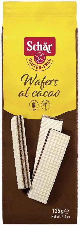 Вафли "Wafers al cacao" с какао 125 г Dr. Schar, 1 шт #1