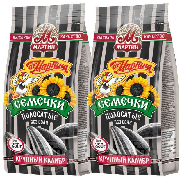 От Мартина Семечки Полосатые Жареные Неочищенные 500г. 2шт - купить с ...