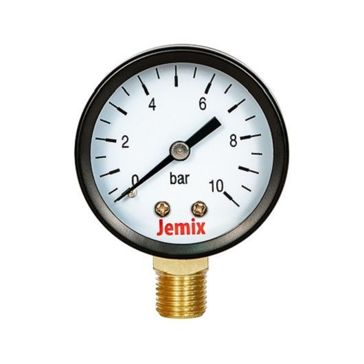 Манометр диаметр 50 мм, боковой (радиальный), 10 бар, Jemix, XPS-R-10 ...