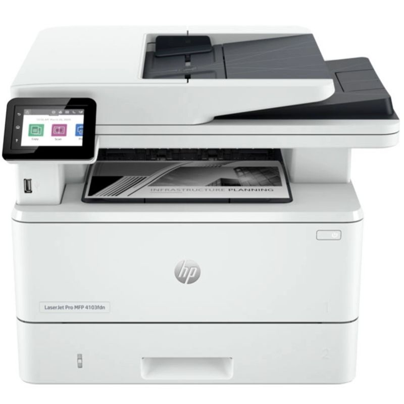 МФУ лазерный HP LaserJet Pro 4103fdn (2Z628A) A4 Duplex Net белый #1