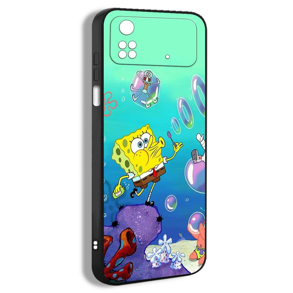 чехол для смартфона Подходит для Xiaomi Poco M4 Pro 4G Губка Боб квадратные  штаны SpongeBob EDX68 - купить с доставкой по выгодным ценам в  интернет-магазине OZON (1177801762)