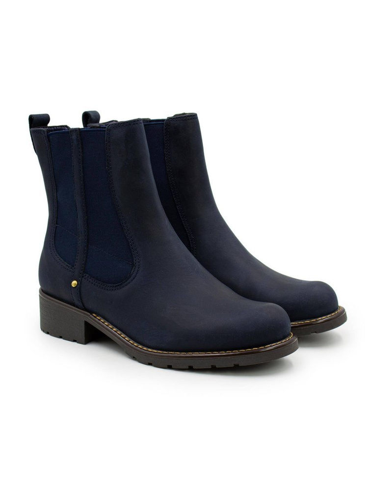 Clarks navy 2024 chelsea boots