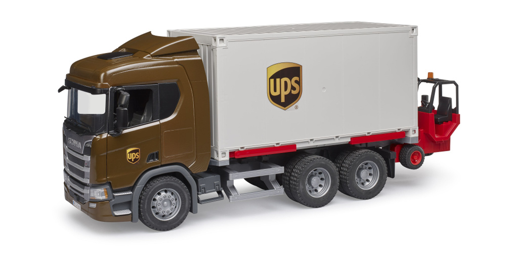 Машинка Bruder Автомобиль с служба доставки с погрузчиком и паллетами ...