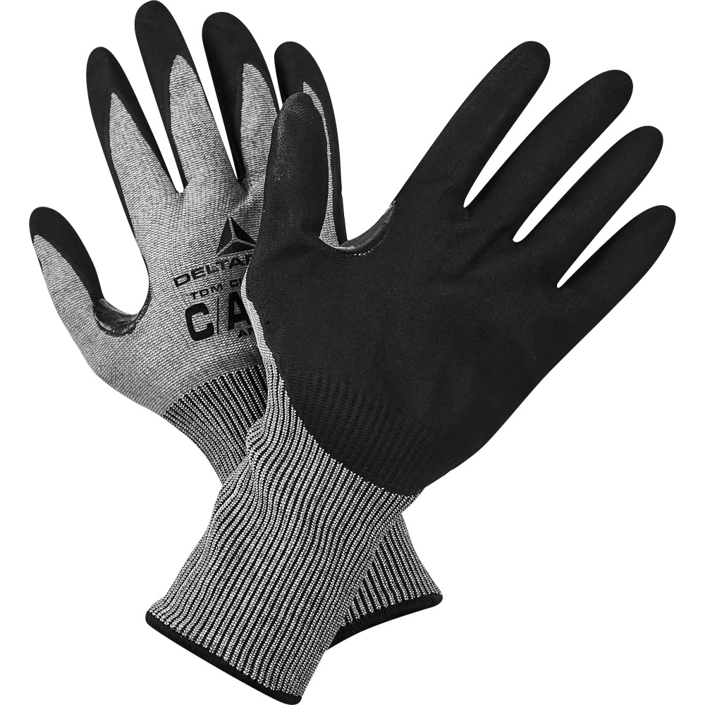 Антипорезные перчатки с нитриловым покрытием Delta Plus VECUTC01GR10 размер 10  #1
