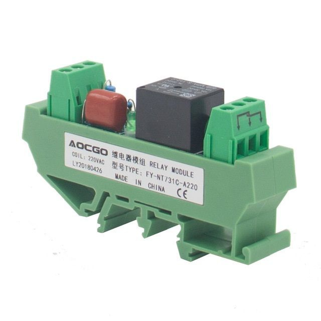 реле 220V/12V, 10А крепление на дин рейку - купить по выгодной цене в ...